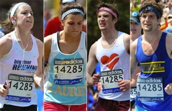 Dorsal falsificado entre corredores de la maratón de Boston